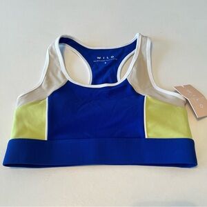 Wilo The Label Color-block Racerback Sports Bra Padded Size Small New With Tag